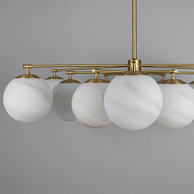 Schwung Orion Round Burnished Brass Ceiling Light